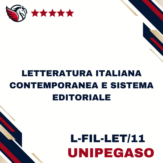 Letteratura italiana contemporanea e sistema editoriale - L-FIL-LET/11 - Lettere, Sapere Umanistico e Formazione (Editoria Digitale) L10