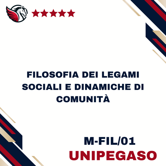 Filosofia dei legami sociali e dinamiche di comunità - M-FIL/01 - Scienze dell'Educazione e della Formazione (Educatore Professionale Socio-Pedagogico) L10