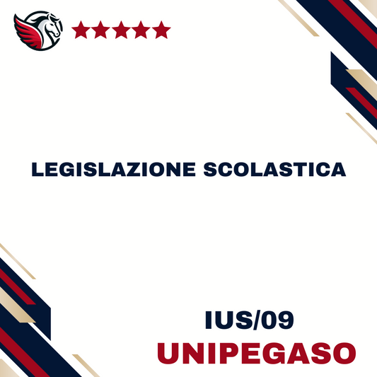 Legislazione scolastica - IUS/09 - Scienze dell'Educazione e della Formazione (Educatore Professionale Socio-Pedagogico) L10