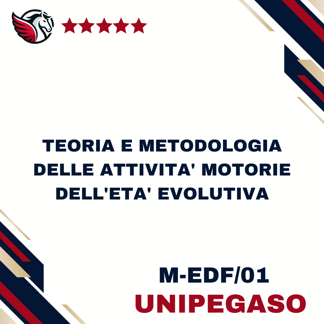 Teoria e metodologia delle attivita' motorie dell'eta' evolutiva - M-EDF/01 - Scienze dell'Educazione e della Formazione L10