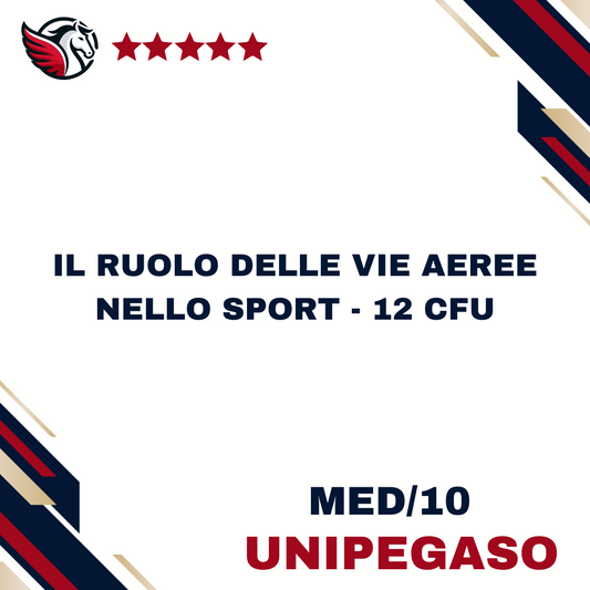 Il ruolo delle vie aeree nello sport - 12 cfu - MED/10 - Scienze Motorie (Bio-Sanitario) L22