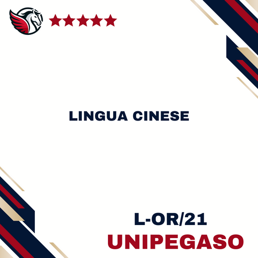 Lingua Cinese - L-OR/21 - Scienze Turistiche (Turismo Sostenibile) L15