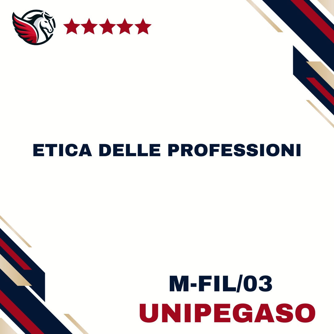 Etica delle professioni - M-FIL/03 - Filosofia ed etica L5