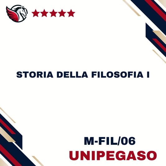 Storia della filosofia I - M-FIL/06 - Filosofia ed Etica (Filosofia e Scienze Psicologiche) L5