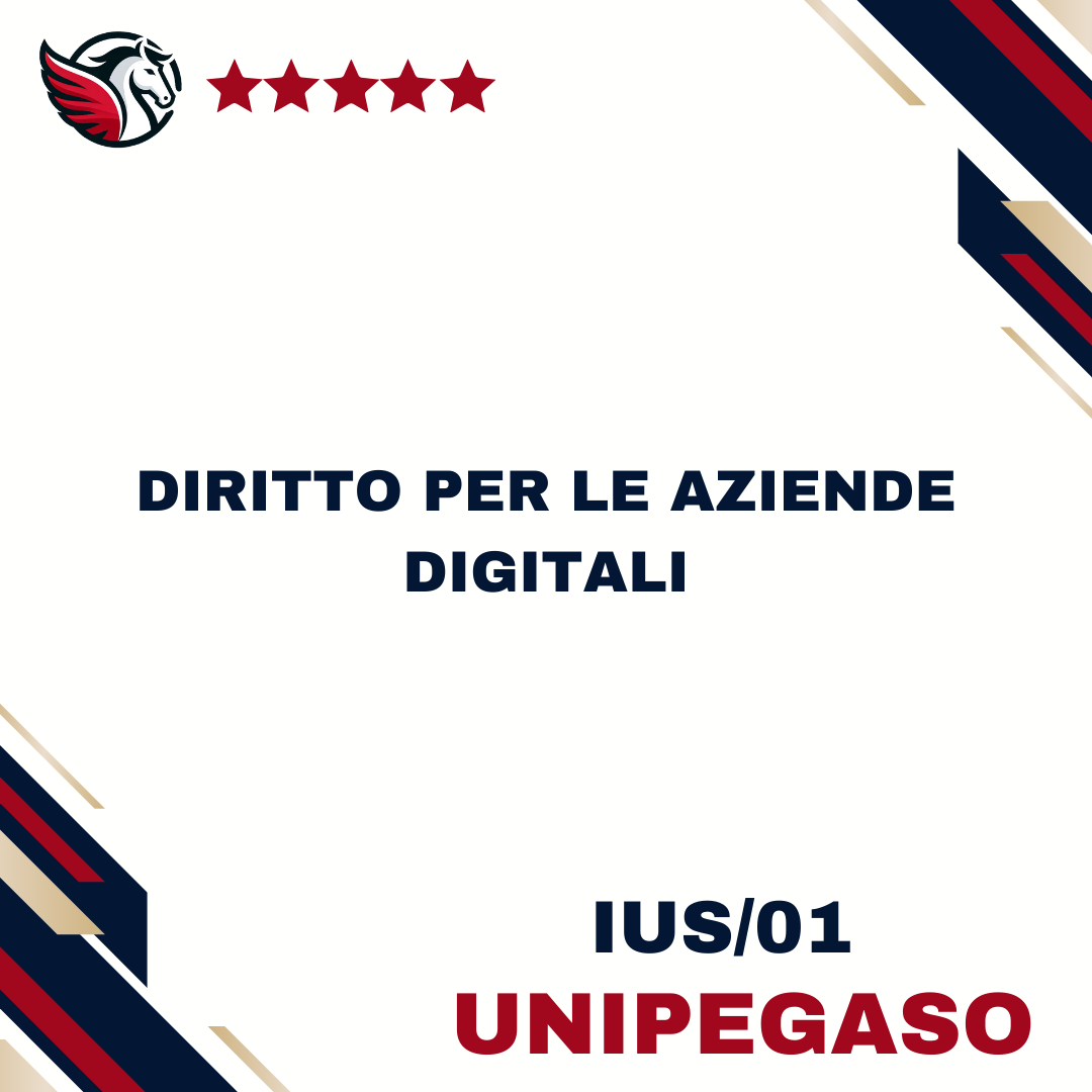 Diritto per le aziende digitali - IUS/01 - Informatica per le aziende digitali L31