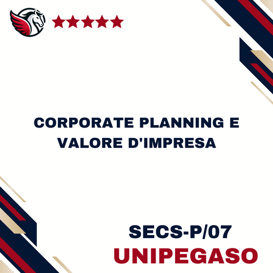 Corporate planning e valore d'impresa - SECS-P/07 - Informatica per le aziende digitali L31